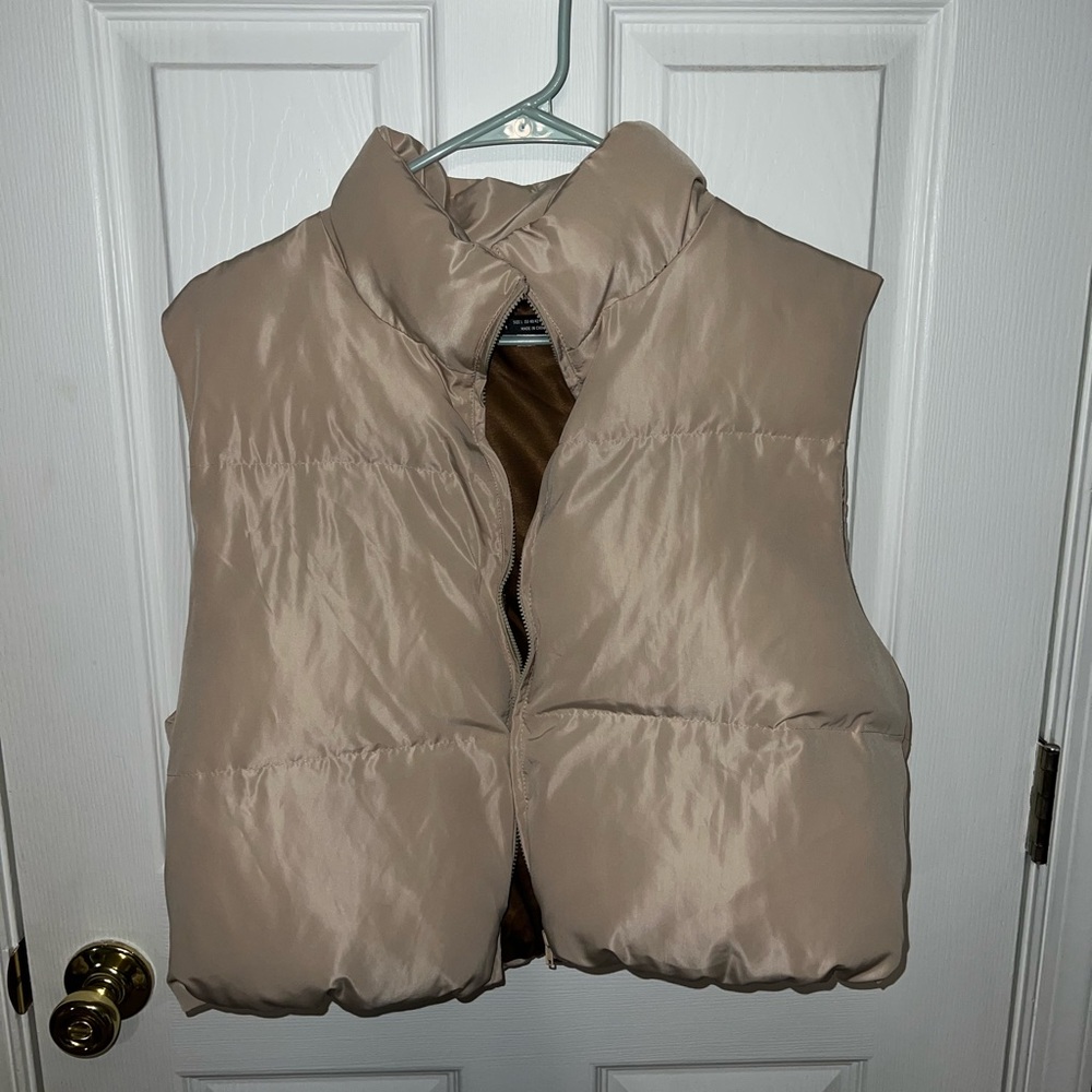 SHEIN Beige Puffer Vest